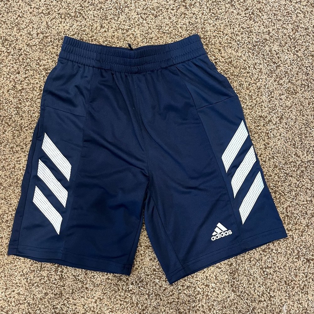 Boys Navy Adidas Shorts